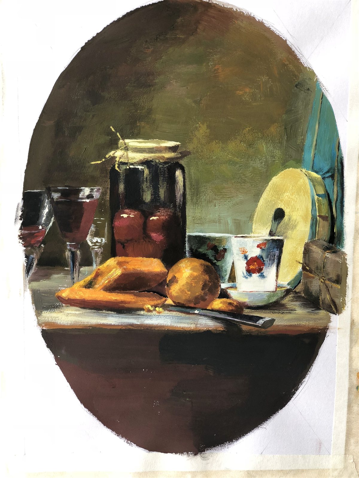 Gouache still life