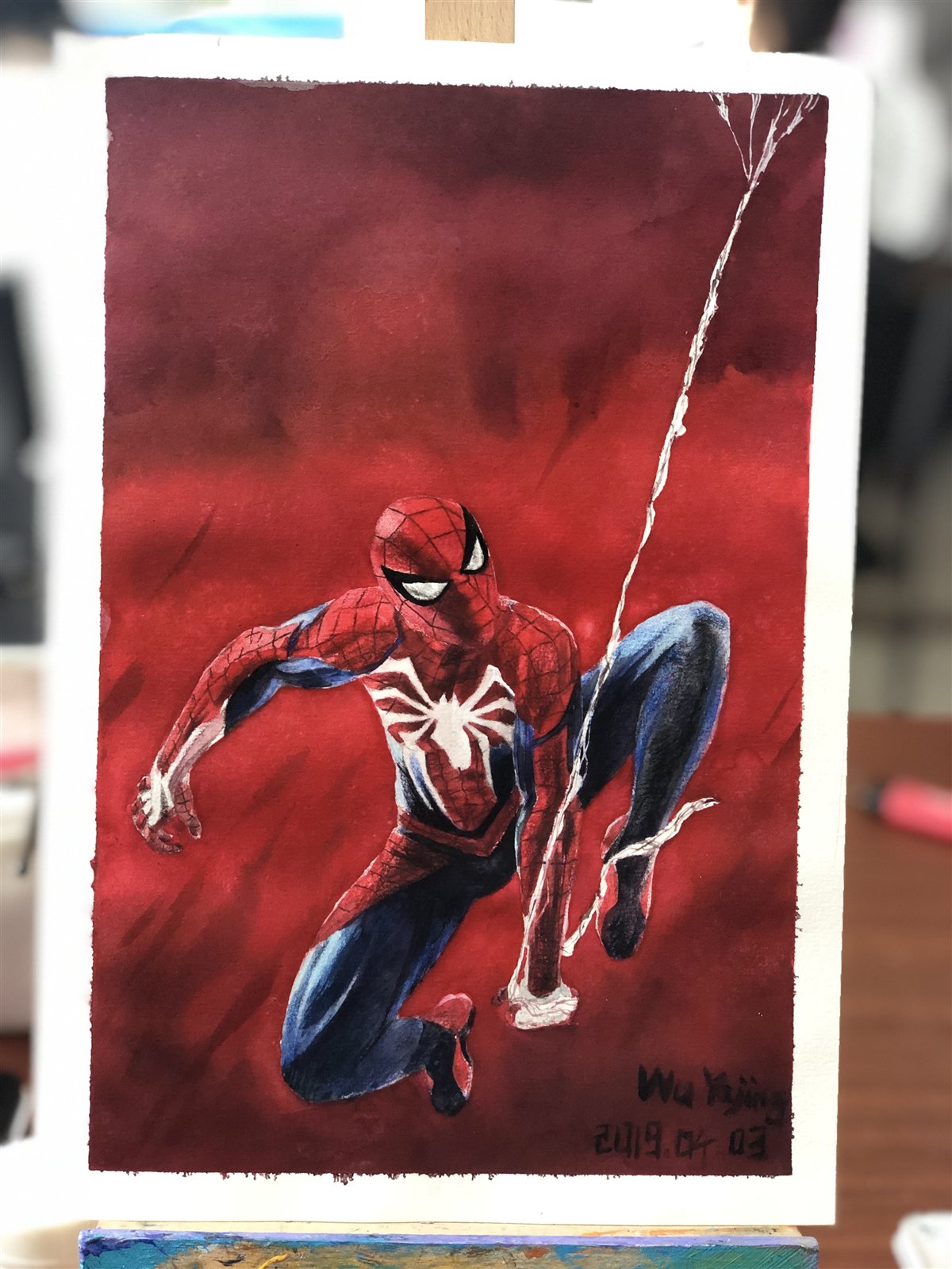 Watercolor and colored pencil mixed media